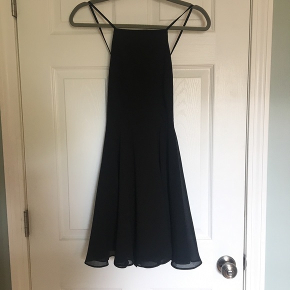 Silence + Noise Black Backless Fit and Flair Dress - Picture 1 of 3